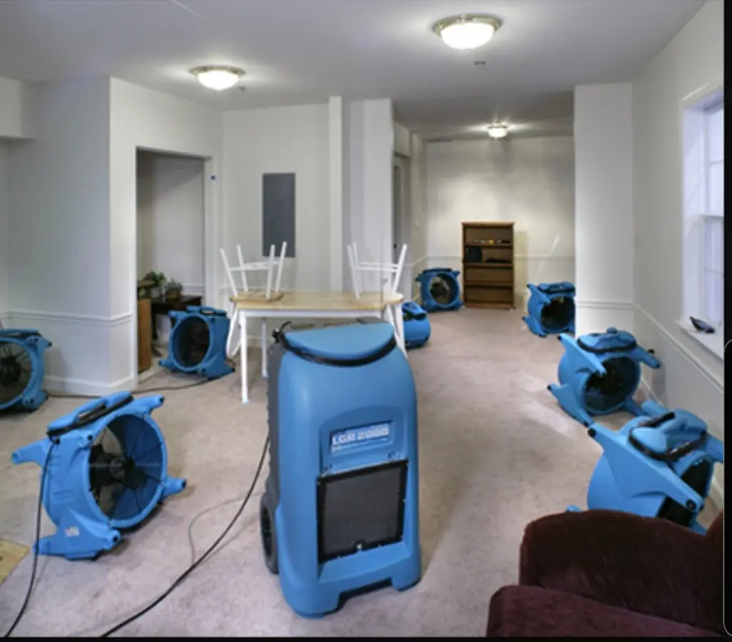 Air movers and dehumidifier setup for Water Extraction & Removal in Norridge